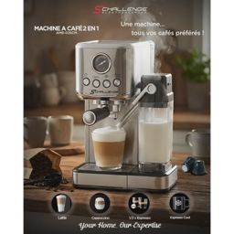 Machine à Café AMB-026CM 20 Bars Poudre & Capsule Lait